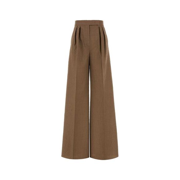 Max Mara Women Biscuit Wool Teruel Flared Leg Pant